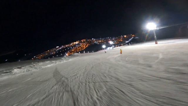 Кировск Бигвуд февраль 2024, вечернее катание на северном склоне смотреть онлайн