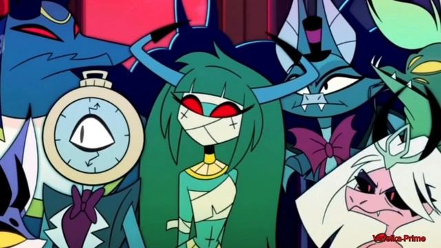 вокс и Аластор битва Stayed Gone Hazbin Hotel Season 1 Episode 2