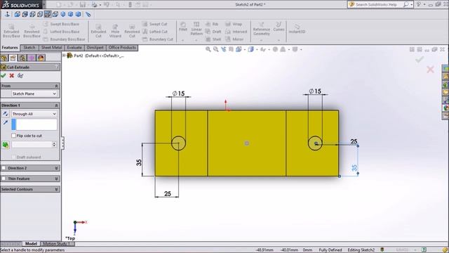 SolidWorks tutorial How to Create U Bracket in Sheet Metal смотреть онлайн