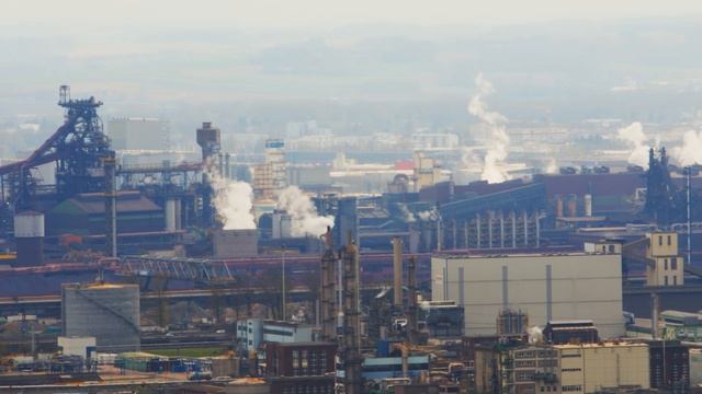 FREE STOCK VIDEO 4K | Factory Industrial Zone. Steel Factory.