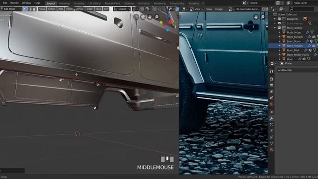 Blender 2.8 Car Modeling Tutorial - Part 49 (Finishing The Side Step) смотреть онлайн