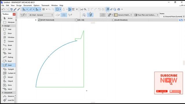 ArchiCAD 24 Tutorial: How to create or make a custom dome in ArchiCAD with the Shell tool смотреть онлайн