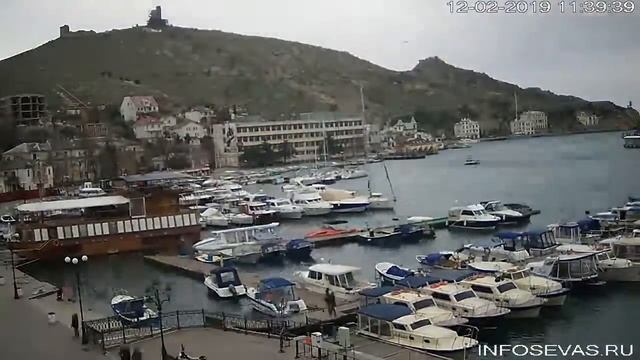 Балаклава, набережная Назукина.12 февраля 2019 года смотреть онлайн
