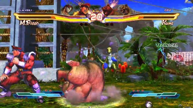 M. Bison & Vega Vs Kuma & King (Hardest AI) - Street Fighter X Tekken