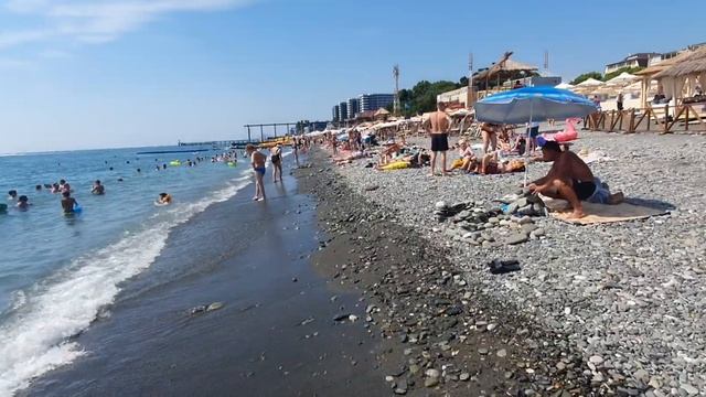 АДЛЕР пляж Мандарин 🍊 полный релакс, теплое море +27.5 🌞 14.07.24 смотреть онлайн