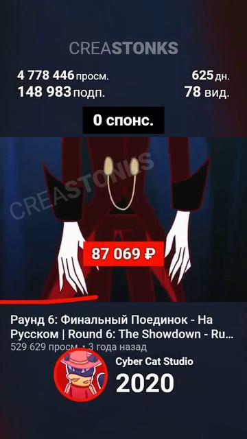 Статистика и доходы Cyber Cat Studio: 20-секундное видео. #cybercatstudio смотреть онлайн