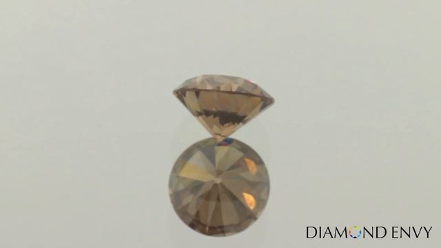 1.02 Carat Natural Fancy Dark Orangy Brown VS2 Round Brilliant Diamond