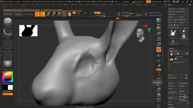 'evolutions' of squirrel, rabbit, and kangaroo heads in zbrush 2020 смотреть онлайн