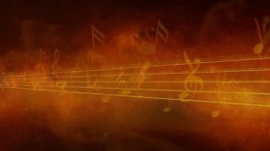 Ноты на красном фоне // футаж