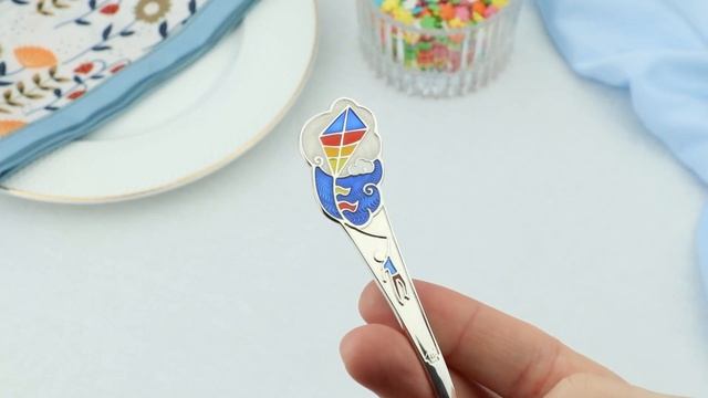 Ложка детская "Авиатор" с эмалью (Серебро 925) смотреть онлайн