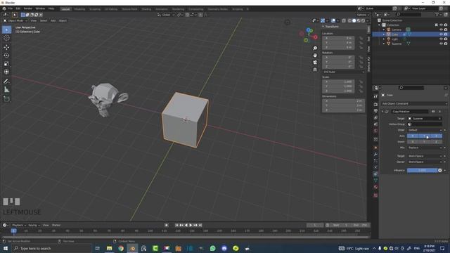 Tutorial: Use Copy Rotation Constraint In Blender