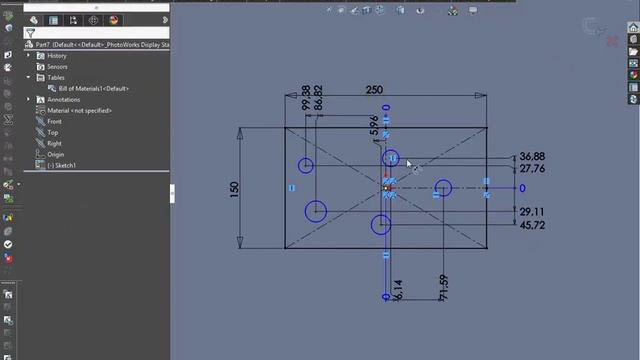 Add Dimension in Part Tutorial With Solidworks 2016 смотреть онлайн