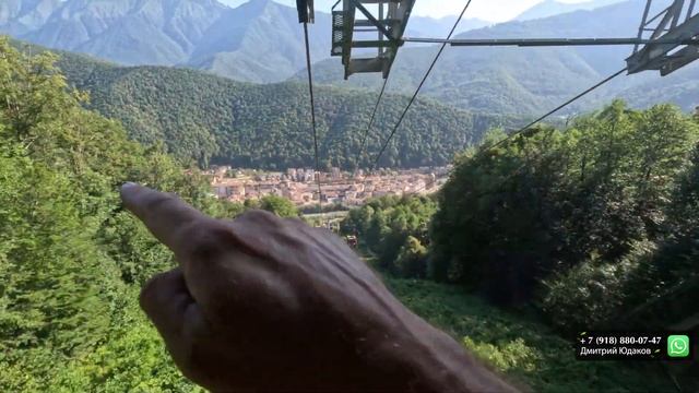 КАНАТНАЯ ДОРОГА СПУСК НА ВЫСОТУ 540 | КУРОРТ КРАСНАЯ ПОЛЯНА смотреть онлайн