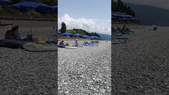 Абхазия Пляж Цандрыпш | Чёрное море смотреть онлайн