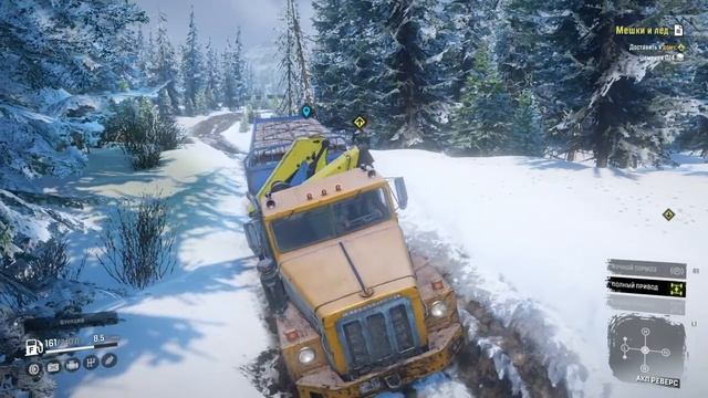 SnowRunner Аляска задание Мешки и лёд (Сам себе устроил Квест) смотреть онлайн