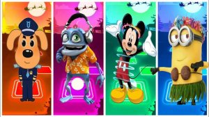 ВЕСЕЛОЕ ВИДЕО Шериф Лабрадор против Микки Мауса Миньоны против Крейзи Фрога Захватывающая битвa🔊🎶