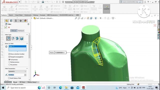 Solidworks Tutorials| Plastic Bottle Design In Solidwork 2022 смотреть онлайн