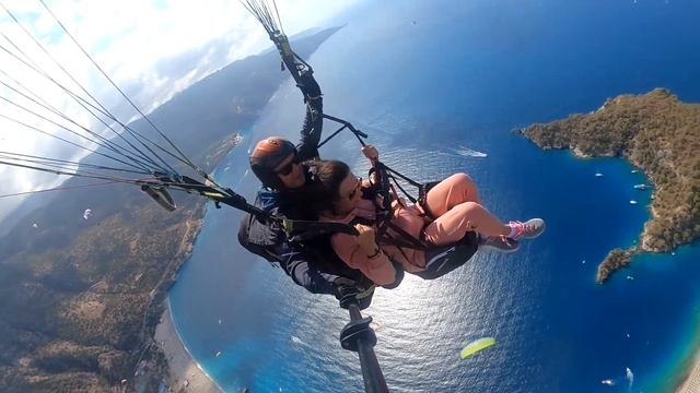 Параглайдинг. Полёт на параплане Олюдениз октябрь 2021. смотреть онлайн