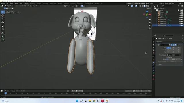 Sculpturing Cartoon dog in blender смотреть онлайн