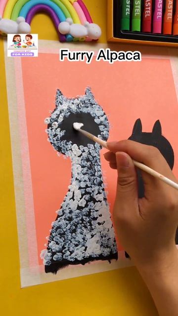 Furry alpaca. Creative art for kids. #drawing #painting #diy #howtodraw, смотреть онлайн