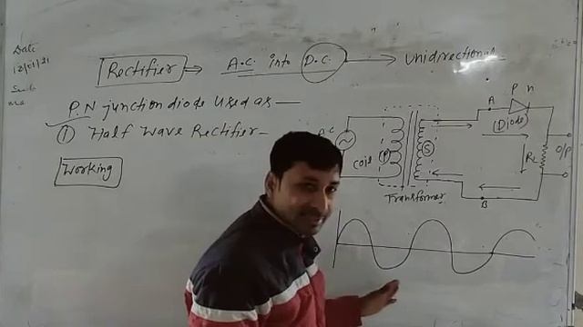 PN junction diode as a Rectifier смотреть онлайн