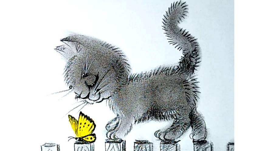 Рисуем котенка карандашными опилками. смотреть онлайн