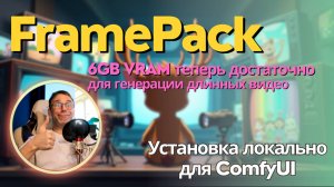 FramePack. 5с видео всё! Превращаем изображения в длинные плавные видео даже на слабом компе.