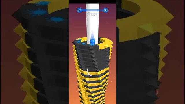 Пробивай мячиком стеки #SHORTS Веселая и простая игра кликер #GAMES STACK BALL треш игры на андроид смотреть онлайн