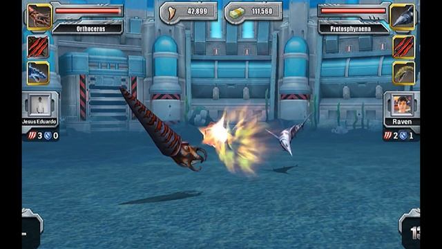 Jurassic Park Builder: Online Battles / Batallas Online: Psephoderma-Orthoceras-Megalodon смотреть онлайн