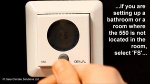 How to set up DEVIreg 550