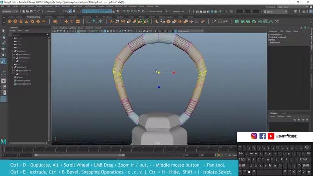 How to make Street Lamp 3D model in Autodesk Maya 2020 смотреть онлайн