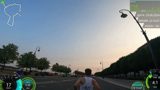 Марафон Белые Ночи 2024. Забег на 10 км. смотреть онлайн