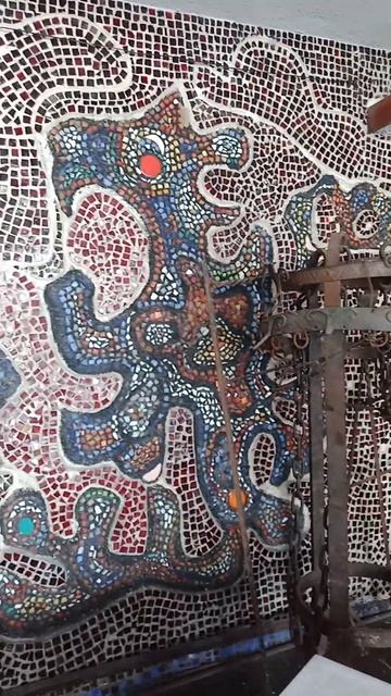 Мозаика на стене в столовой курорта Пицунда сегодня 9 сентября Абхазия сегодня 2023 смотреть онлайн