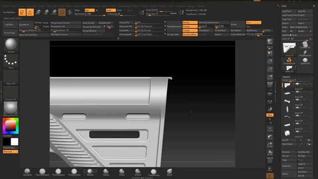 Zbrush hardsurface modeling - highpoly pass - time lapse смотреть онлайн