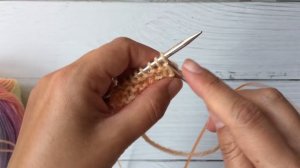 МК / Бактус платочной вязкой  спицами