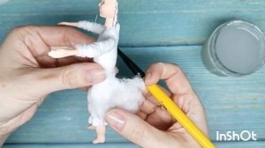 Как сделать панталончики ватной игрушке. Девочка с букетом, часть 3