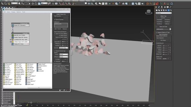 Simple particle dust-hit setup using 3ds Max, Rayfire & Pflow смотреть онлайн