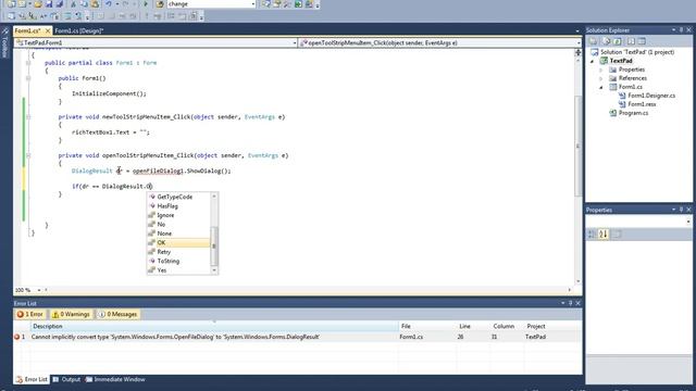 C# Tutorial Nineteen Creating a Simple Word Processor смотреть онлайн