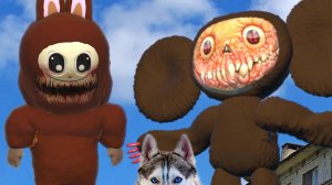 МЕГА ЛАБУБУ VS ДЕМОН ЧЕБУРАШКА!! Финальная битва! Хаски Бандит Говорящая собака