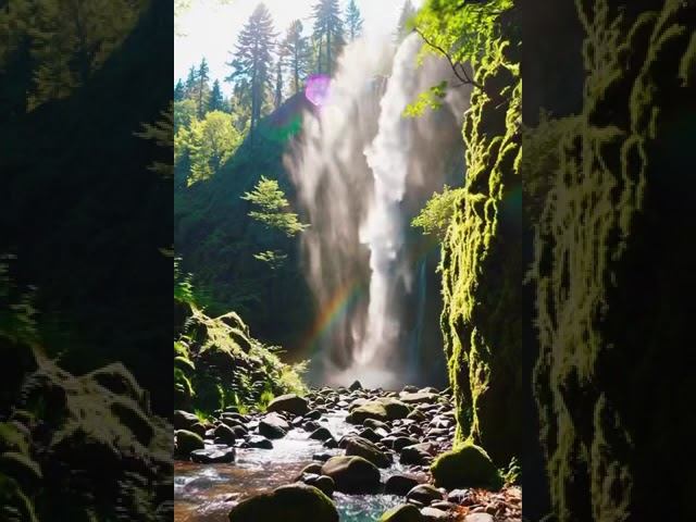 Liliya Lyubimova — Trial 2025 | Sunlit Waterfall & Rainbow in the Forest” смотреть онлайн
