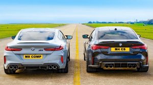 Кто победит в заезде： BMW M4 CS или же M8 Competition？carwow- Русская версия