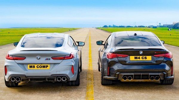 Кто победит в заезде: BMW M4 CS или же M8 Competition?carwow- Русская версия