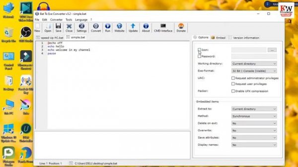HOW TO CONVERT BAT FILES TO EXE WITH ICONS FOR FREE!!! Bat to exe converter