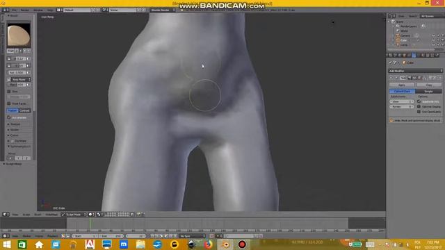 Sculpting a human bust (woman body) in blender + part 035 смотреть онлайн
