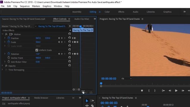 EARTHQUAKE/CAMERA SHAKE EFFECT in premiere pro|Urdu Tutorial. смотреть онлайн