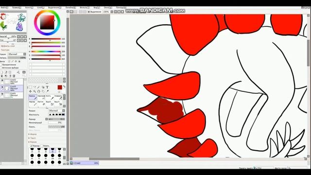 Speed paint . Five stickers of dinosaurus. Спидпэинт. 5 стикеров с динозаврами. смотреть онлайн