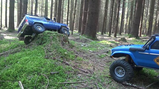 Blazer K5 и Demon на лесном бездорожье.