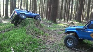 Blazer K5 и Demon на лесном бездорожье.