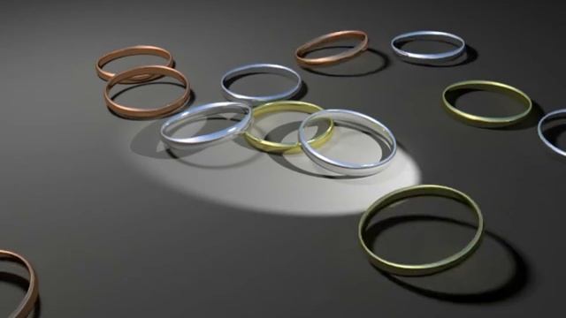 Falling rings built in Blender rigid body physics and ray traced in Yafaray смотреть онлайн