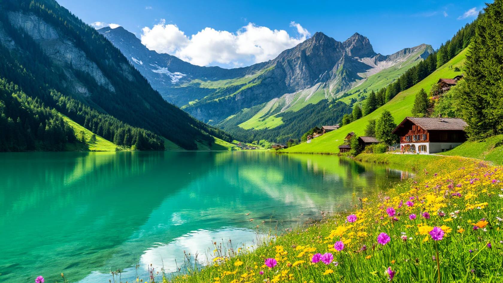 Самые красивые деревни Швейцарии. Прогулка по сельской месности, погружения в волшебство природы 4K смотреть онлайн